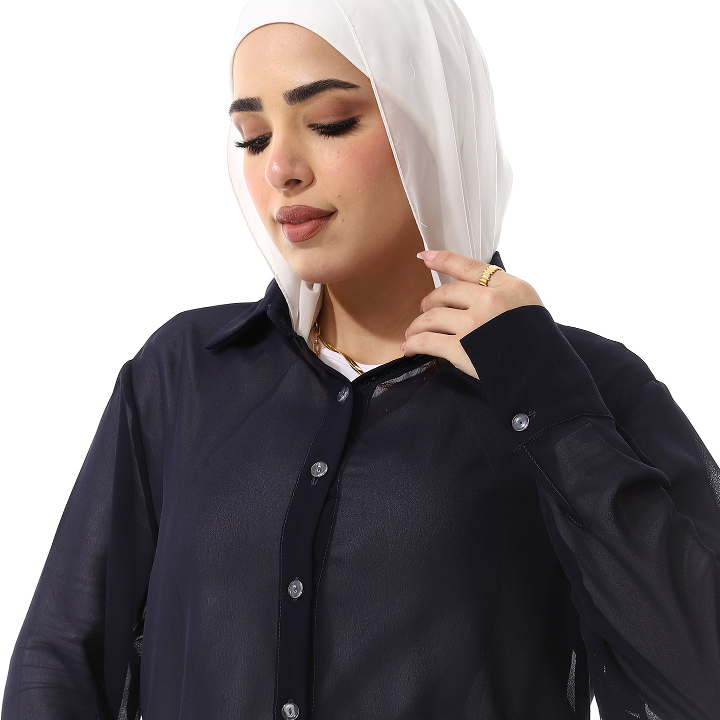 Navy Blouse SS24MSBLBLO1033-NAVY