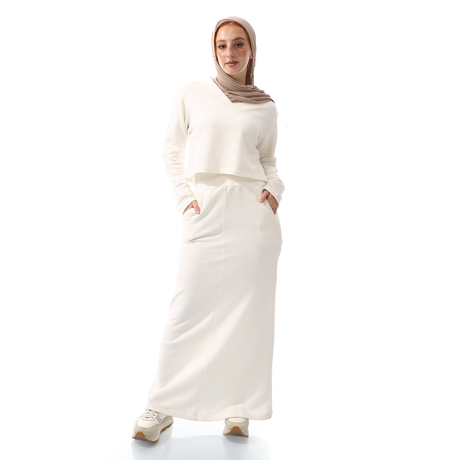 Plain white tracksuit set sale