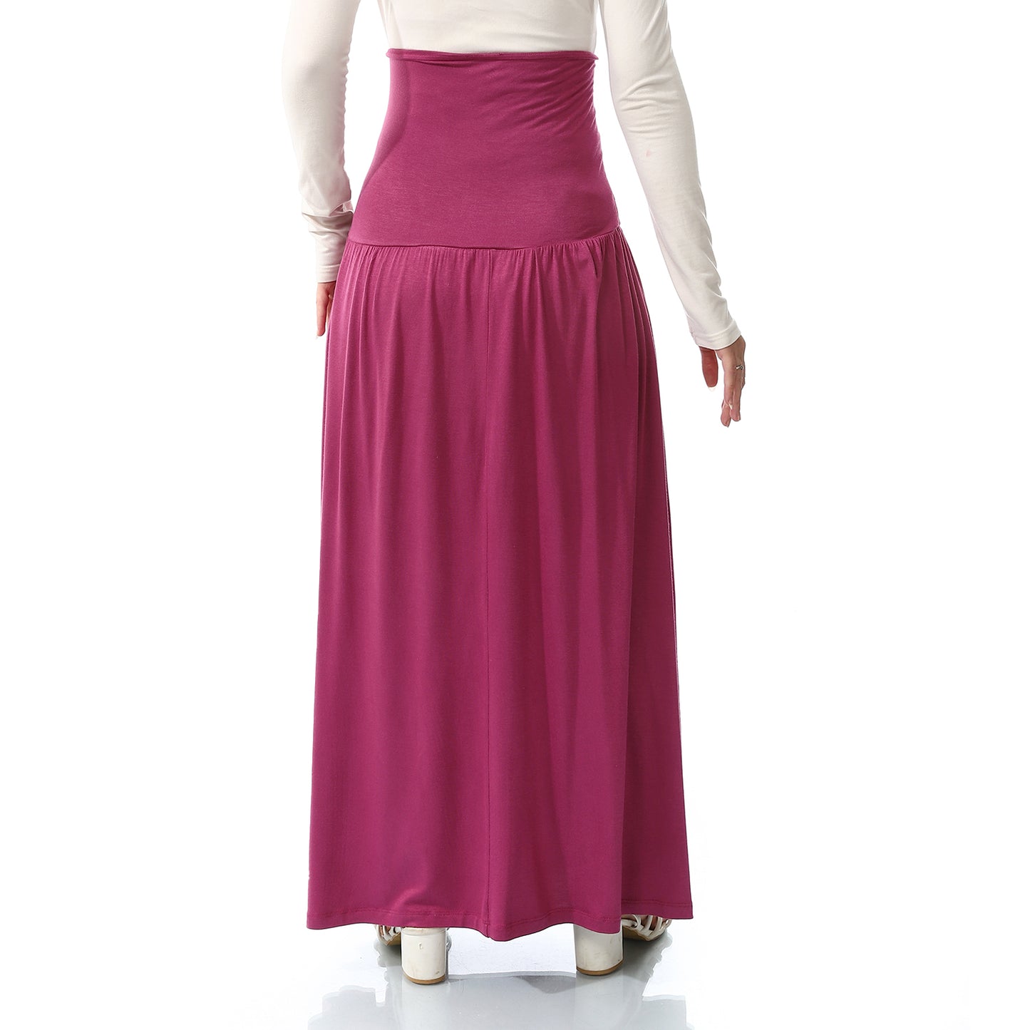 Front Draped Long Skirt - Muvee