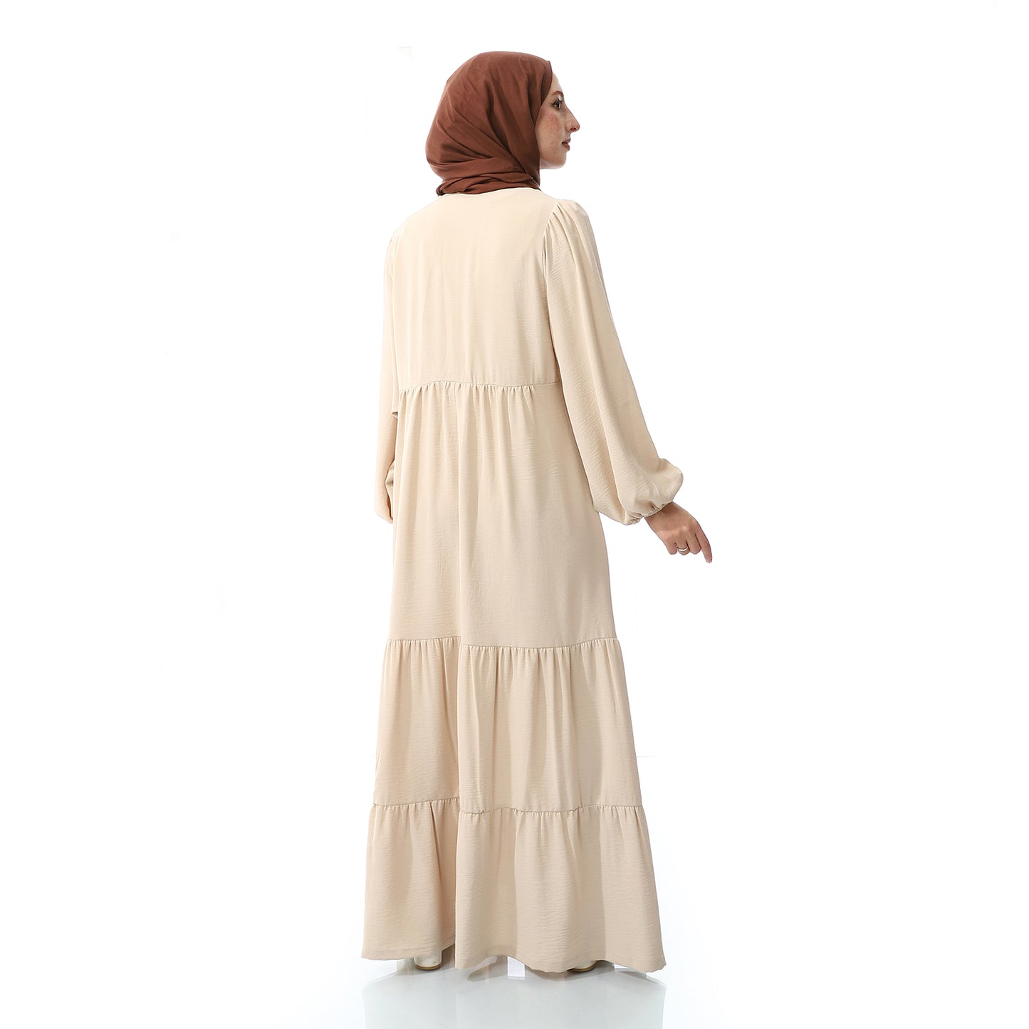 Beige Long Dress - SS24MSRGBALDR4009-BEIGE