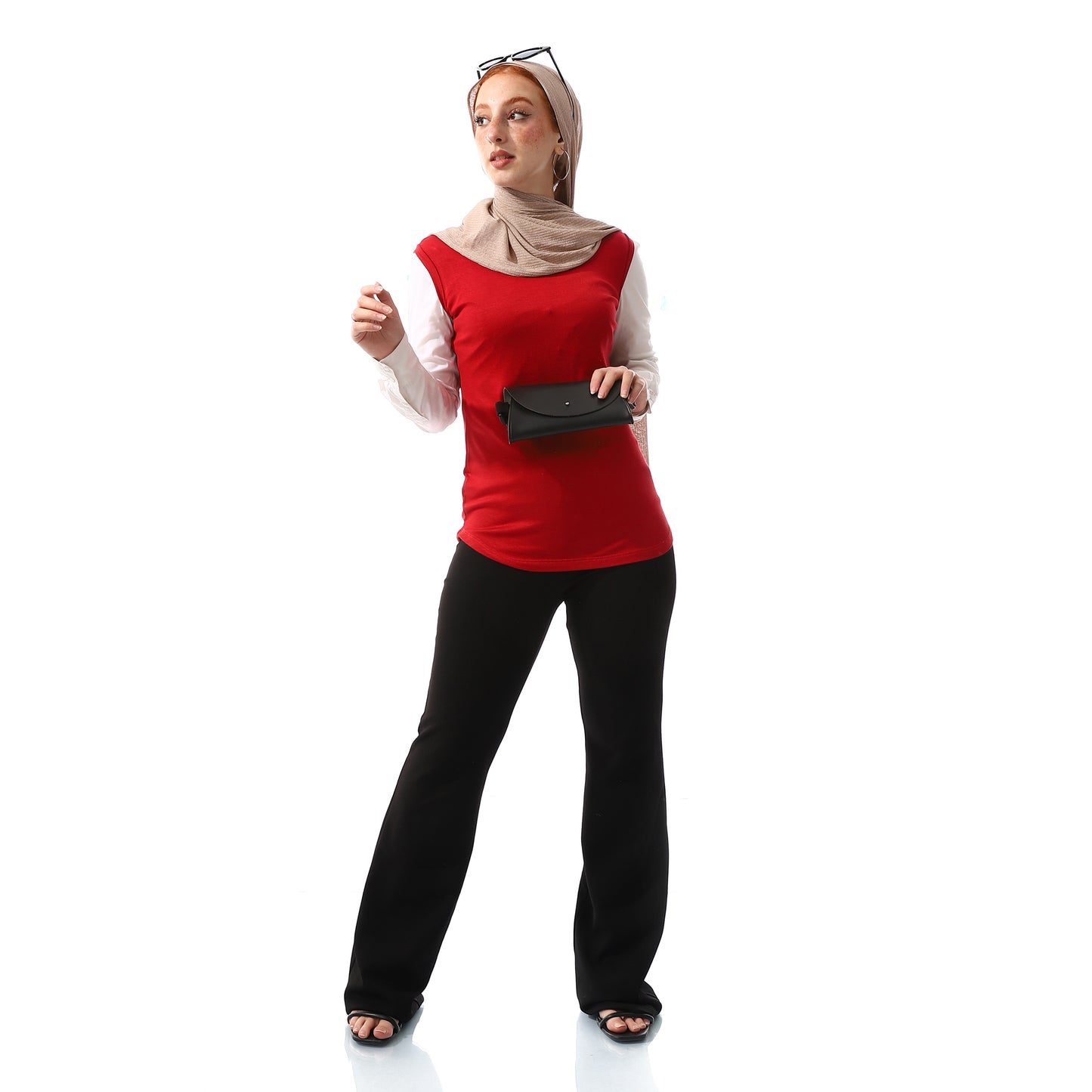 Plain Red Sleeveless Basic Undershirt